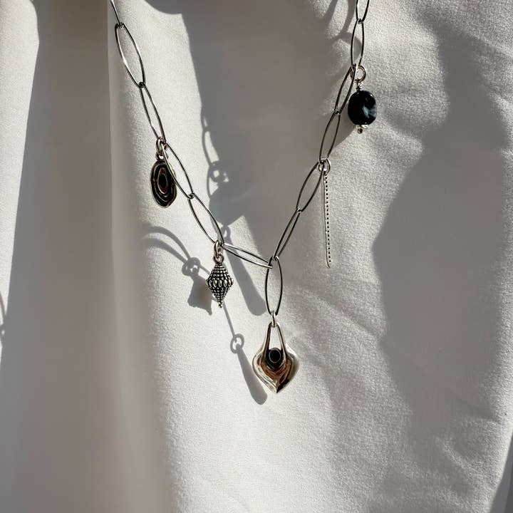 Christina Christi - Wholesale Pendant/Charm Necklace - Silver Stainless Steel Necklace with Charms – Handmade Moder1