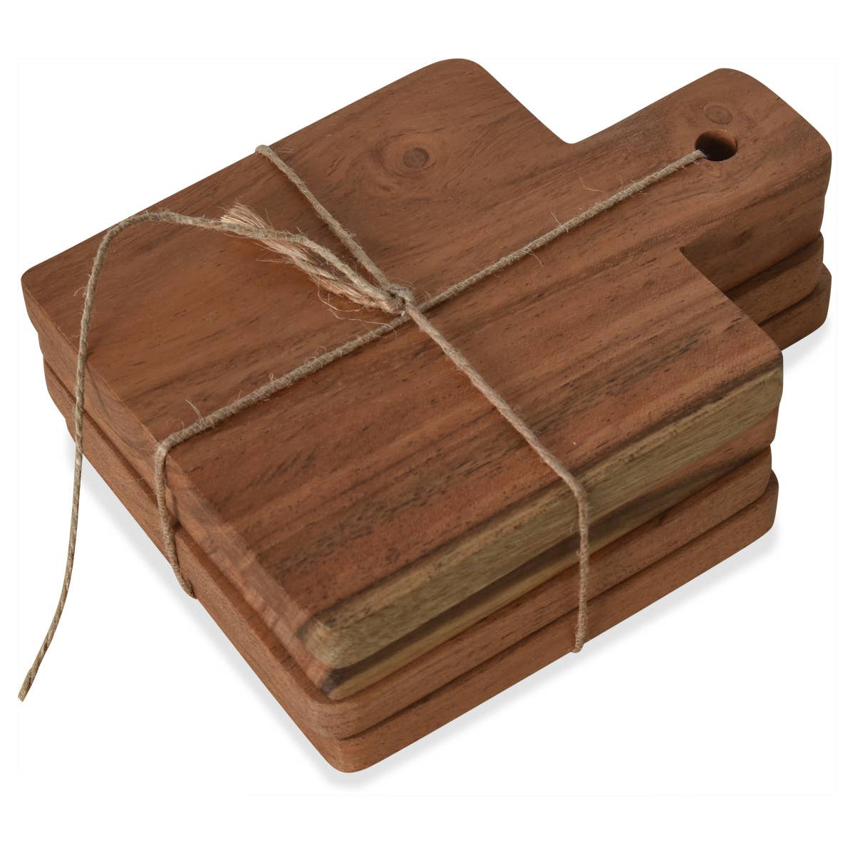 Natural Set of 4 mini wooden boards L14 W10 H1cm for wholesale on Faire2