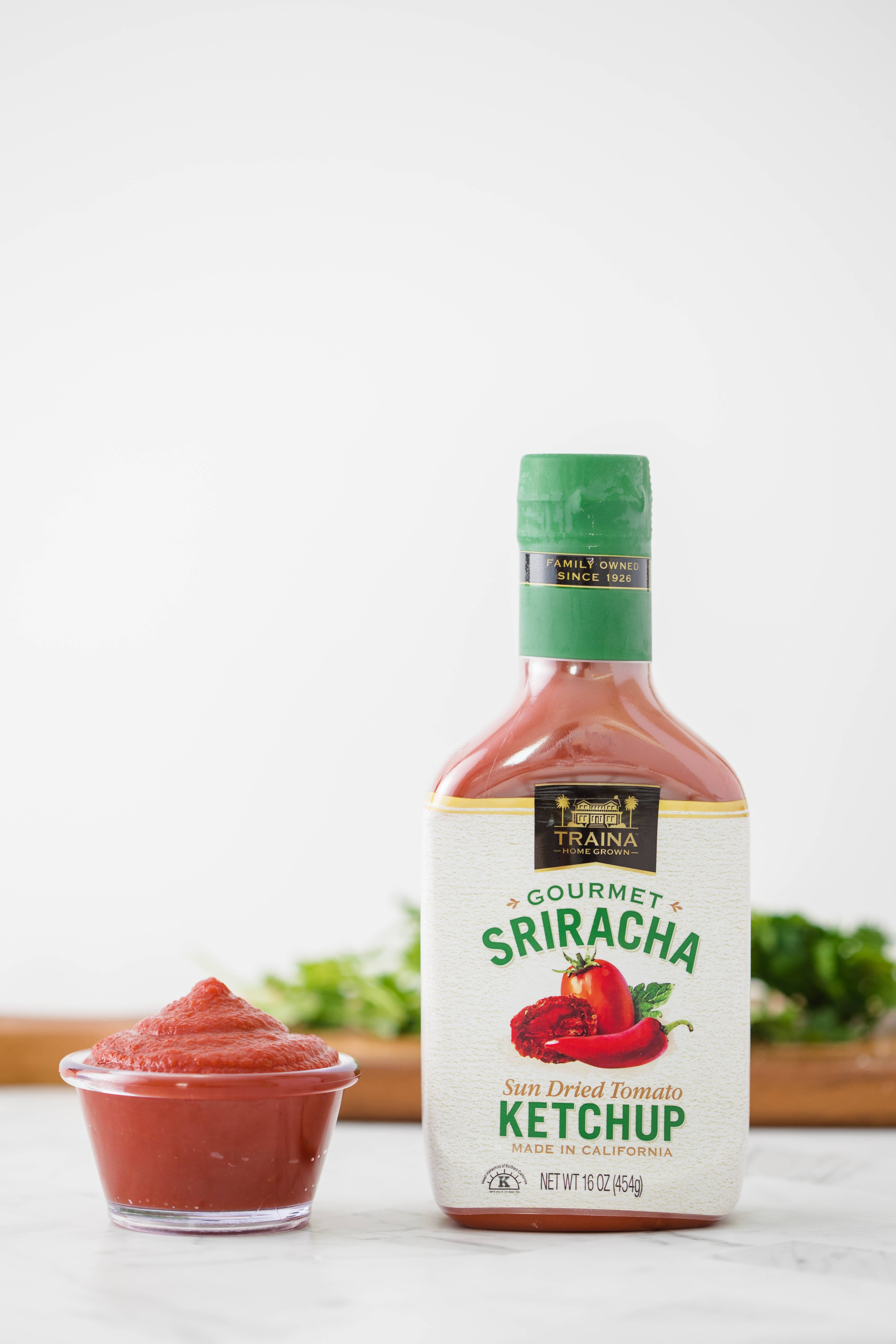 Traina Home Grown - Wholesale Ketchup - 6 pack of Gourmet Sriracha Sun Dried Tomato Ketchup2