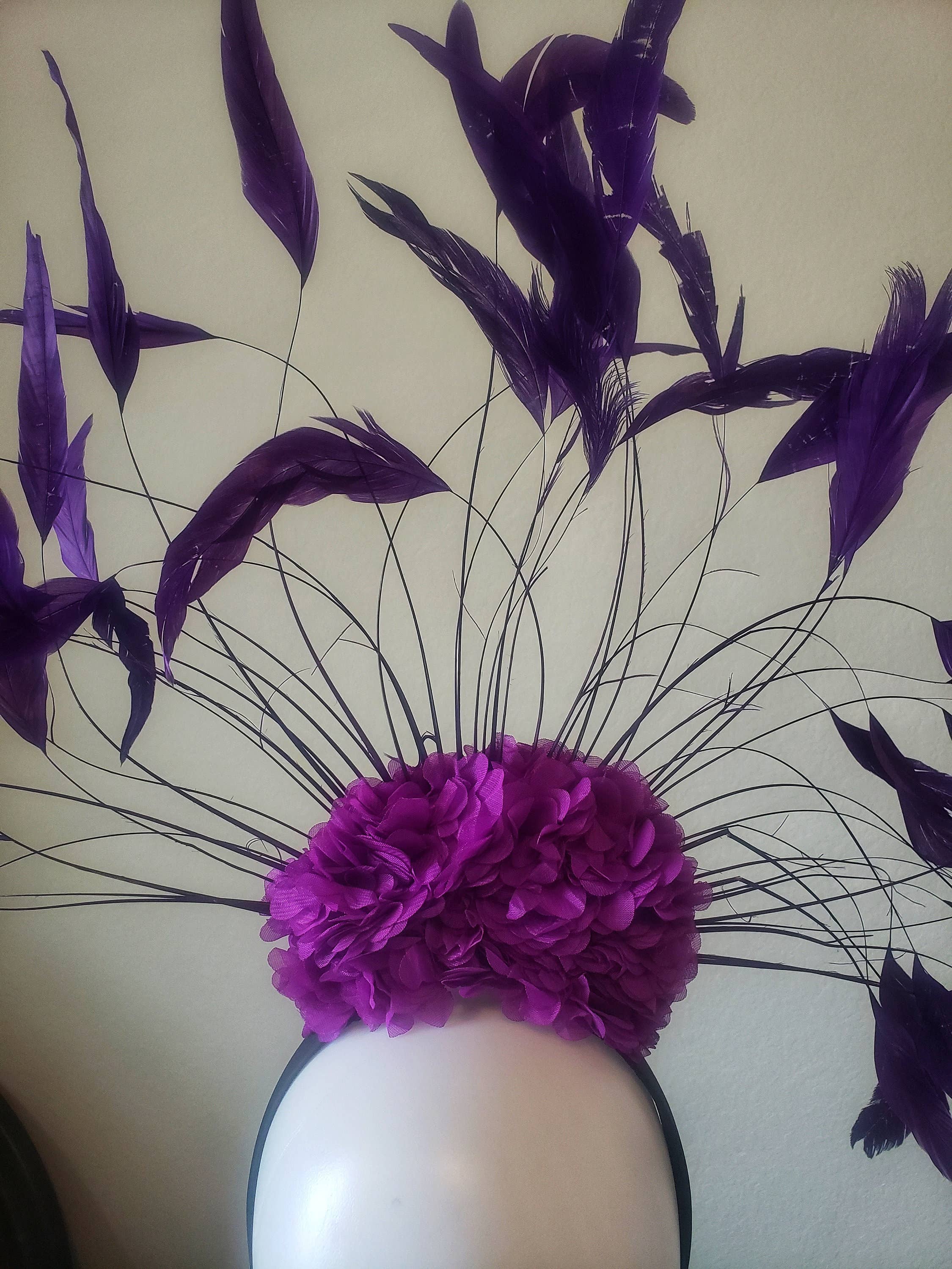 Rehoboth Hats - Wholesale Fascinator Hat - Women's - Feather and Organza Fascinator Show Stopper5
