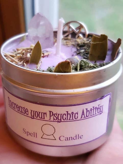 AUMENTA LA CAPACIDAD PSÍQUICA, la intención, el manifiesto y la vela de hechizos para venta al por mayor de Spellerific - For All Your Witchy Needs!