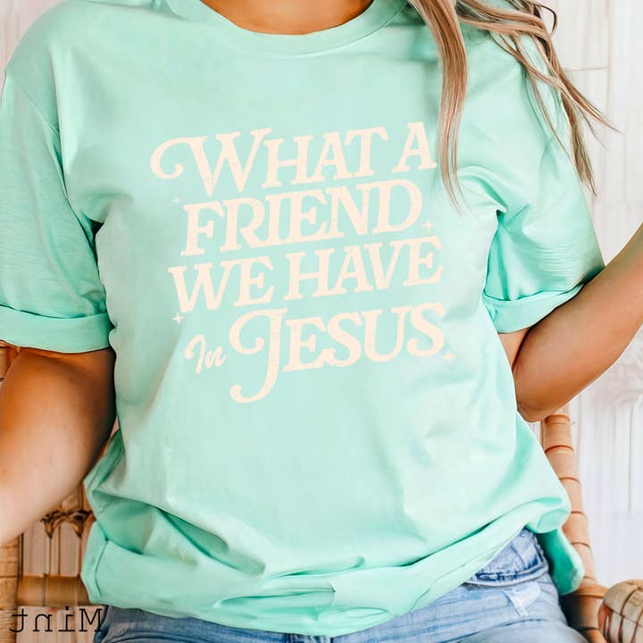 Shoppe SHC - Wholesale T-Shirt (Graphic) - Women's - What A Friend We Have In Jesus Graphic Shirt | Bella Canvas11