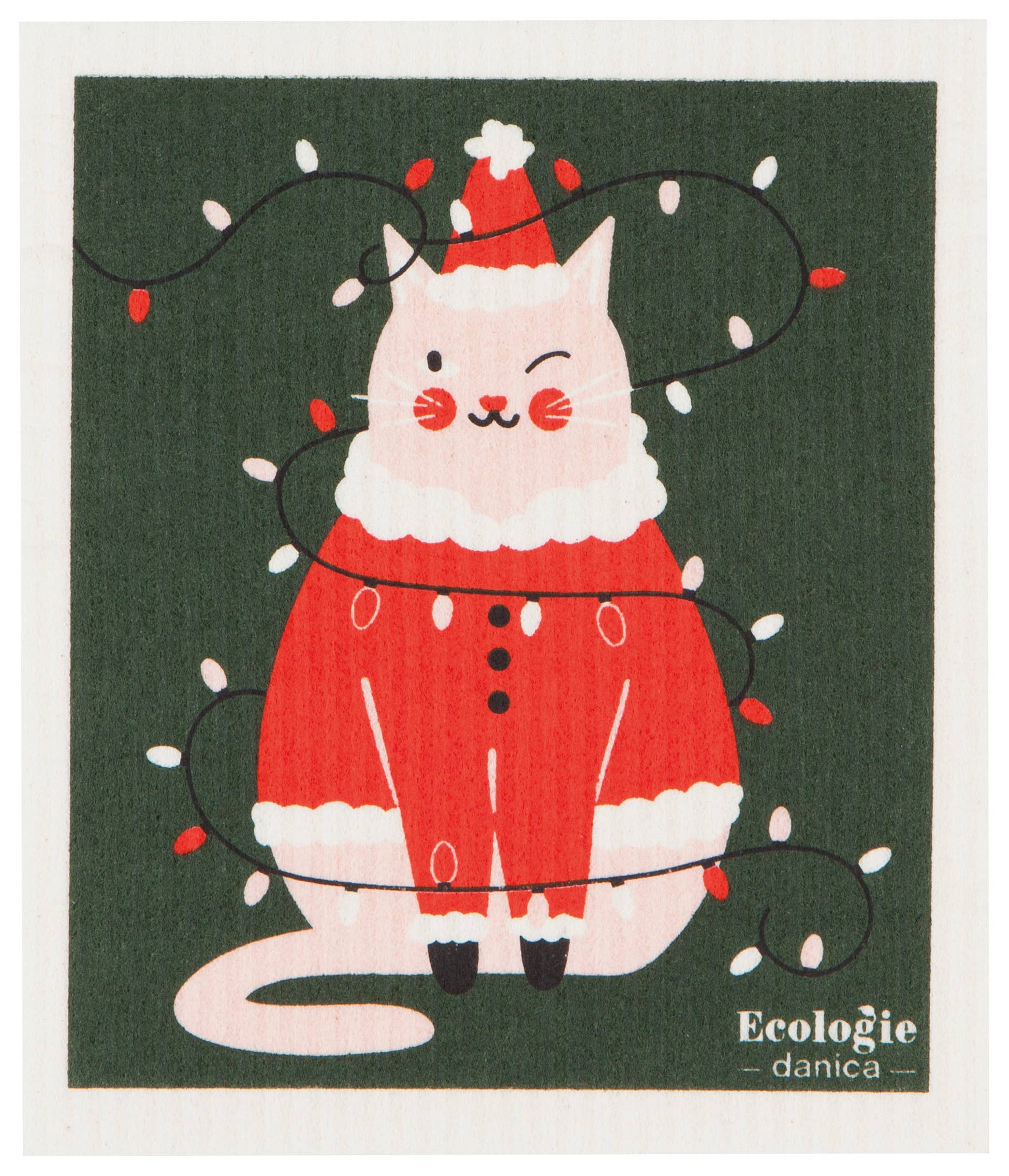 Ecologie - Vente Torchon - Torchon suédois Festive Feline0