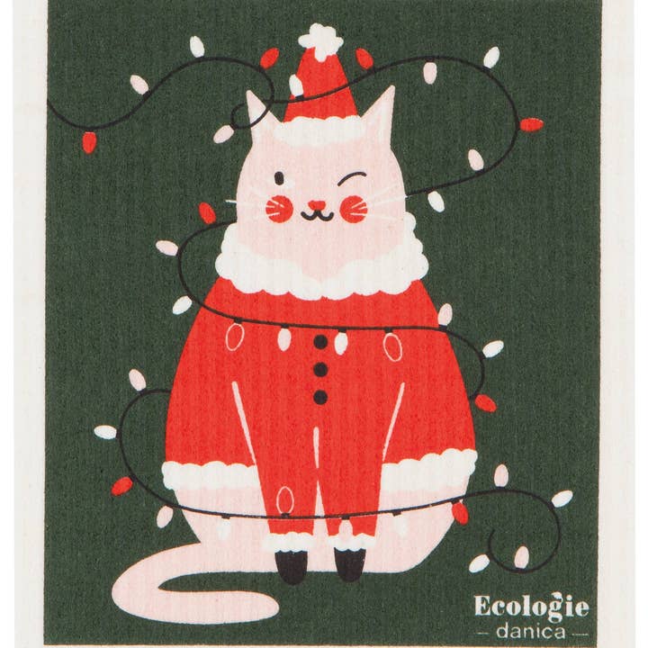 Ecologie - Vente Torchon - Torchon suédois Festive Feline0