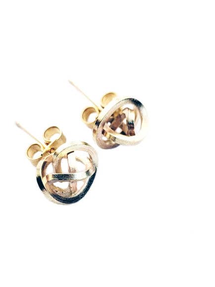 Gold Knot Earrings for wholesale by Caroline Stokesberry-Lee Jewellery Design