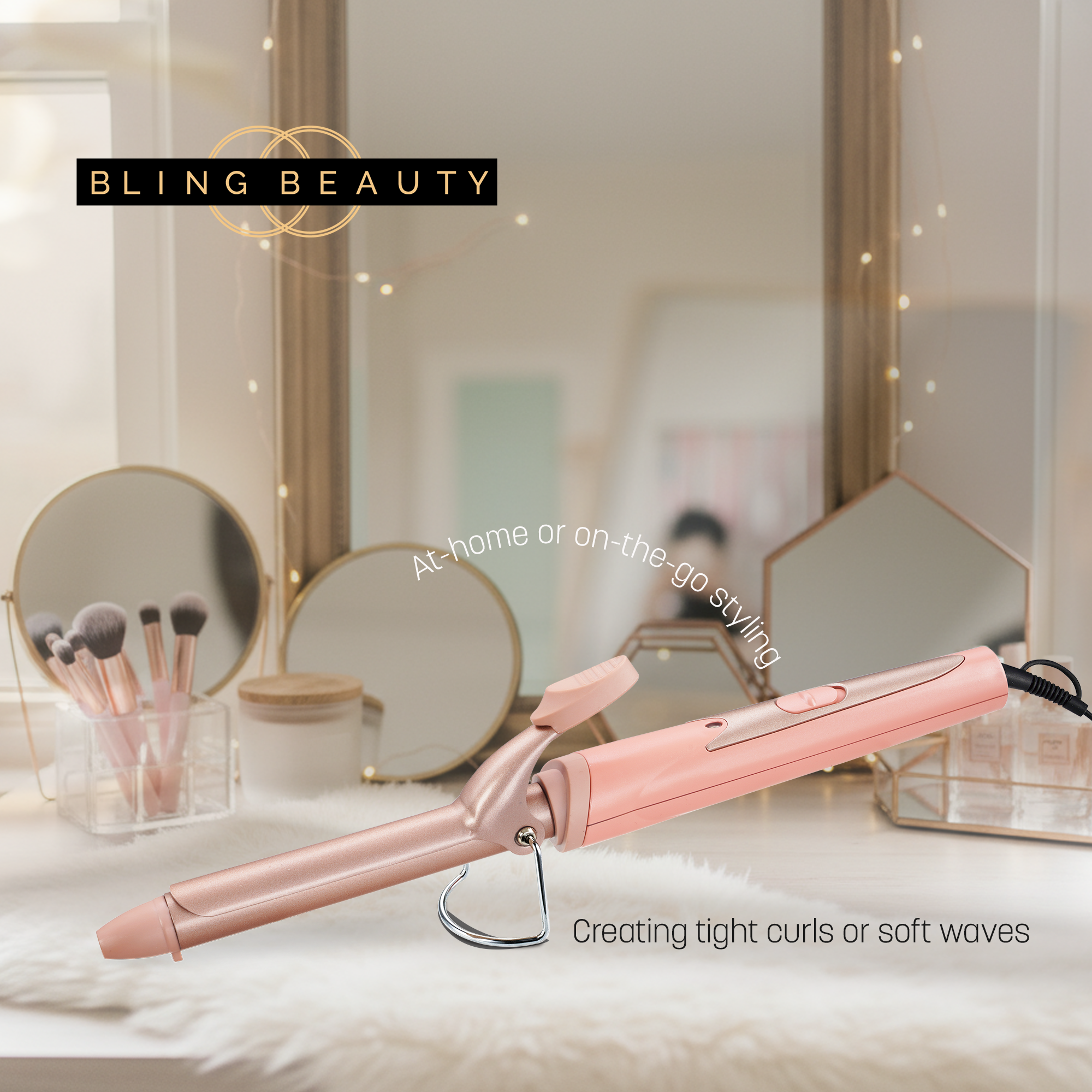 Bling Beauty - Venta al por mayor Rizadores/moldeadores de pelo - Bling Beauty Rizador de Pelo - Oro Rosa, Serie Pro5
