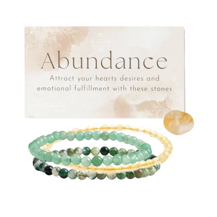 Ensemble de Bracelets Intentions - Abondance 4mm pour la vente par Earths Elements Wholesale
