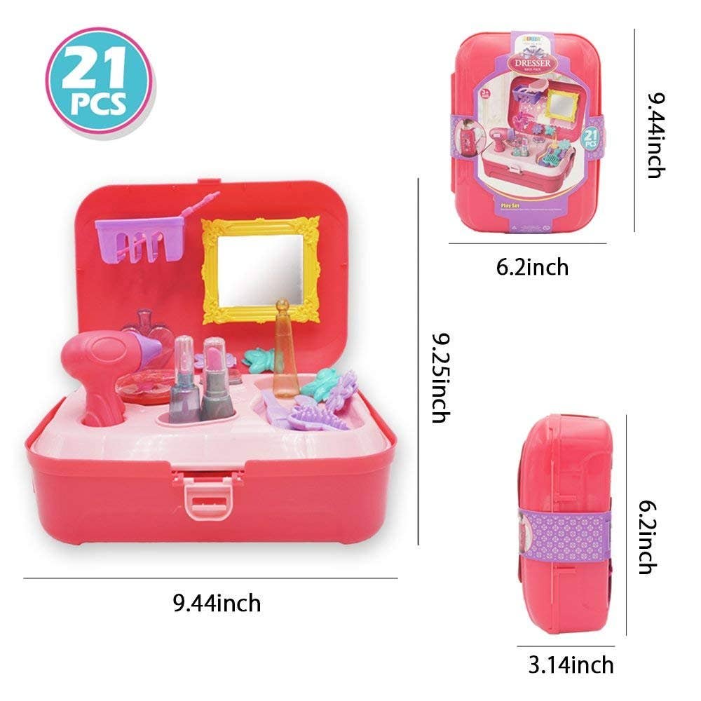Toyventures - Wholesale Toy Set - Kids - Kids Beauty Girl Pretend Make up Style Princess Hair Vanity7