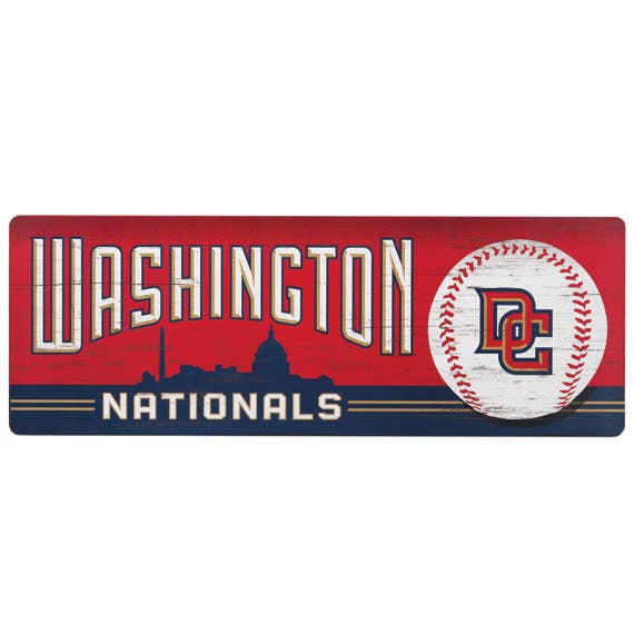 Washington Nationals Wood Wall Decor for wholesale by Open Road Brands, LLC