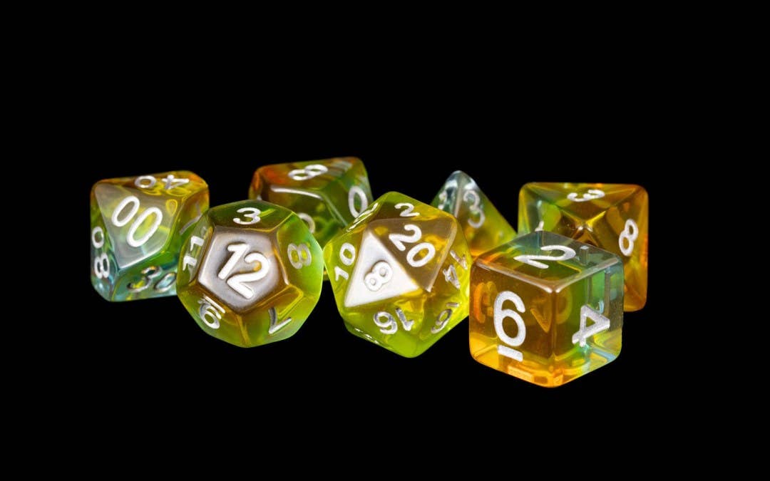 FanRoll by Metallic Dice Games – Dados por atacado – Conjunto de Dados Poliédricos de Resina 16mm - Colorido 18 Cores9