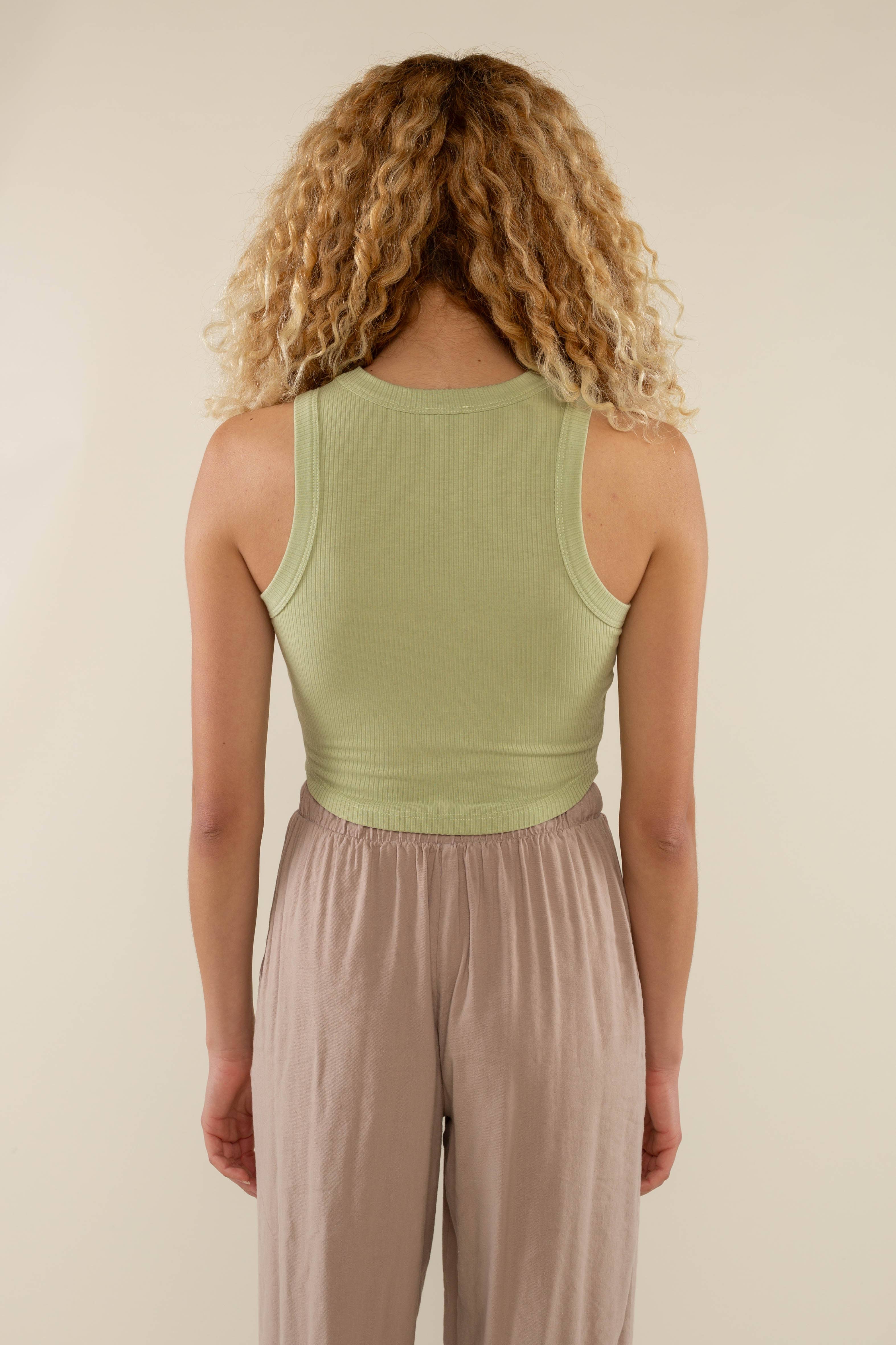 NLT – Tops – Mulher por atacado – Lula Rib Tank | Comprimento Básico da Colheita20