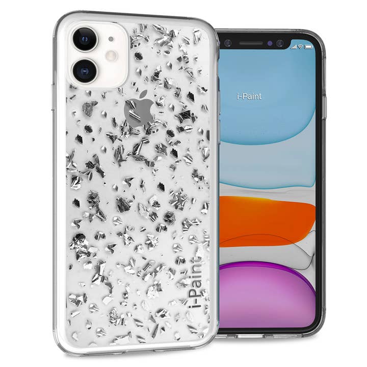 Custodia Glitter Argento - iPhone 11 - 191003 per la vendita all'ingrosso da parte di i-Paint