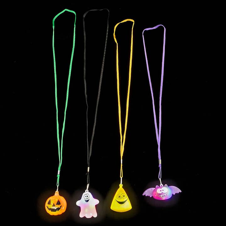 La Luna Bella - Toys - Wholesale Classic Toy - Kids - 2" Halloween Flashing Necklace Assortment (24pc) - LLB Toys3