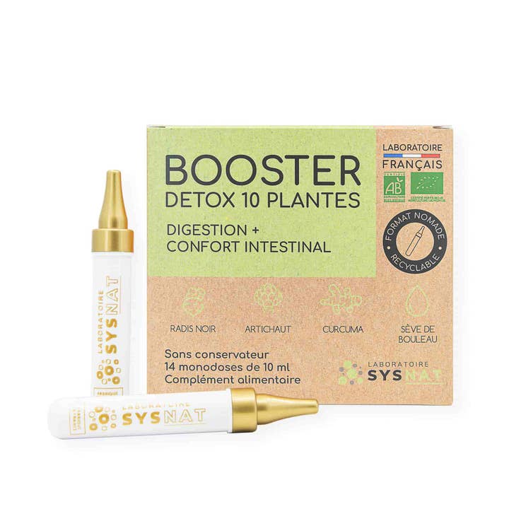 BOOSTER Détox 10 plantes BIO - 14 doses pour la vente par Laboratoire SYSNAT