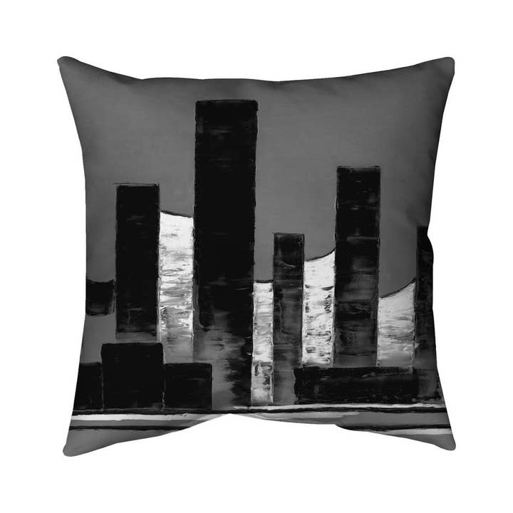Contemporary Cities White Pillow for wholesale by BEGIN HOME DECOR
