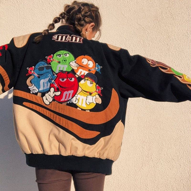 EN IMPRIMANT Veste décontractée ample à imprimé color block en vente sur Faire2