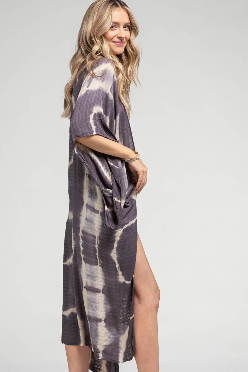 Urbanista – wholesale Kimono – Women's – Tie Dye with Crochet Accent Kimono3