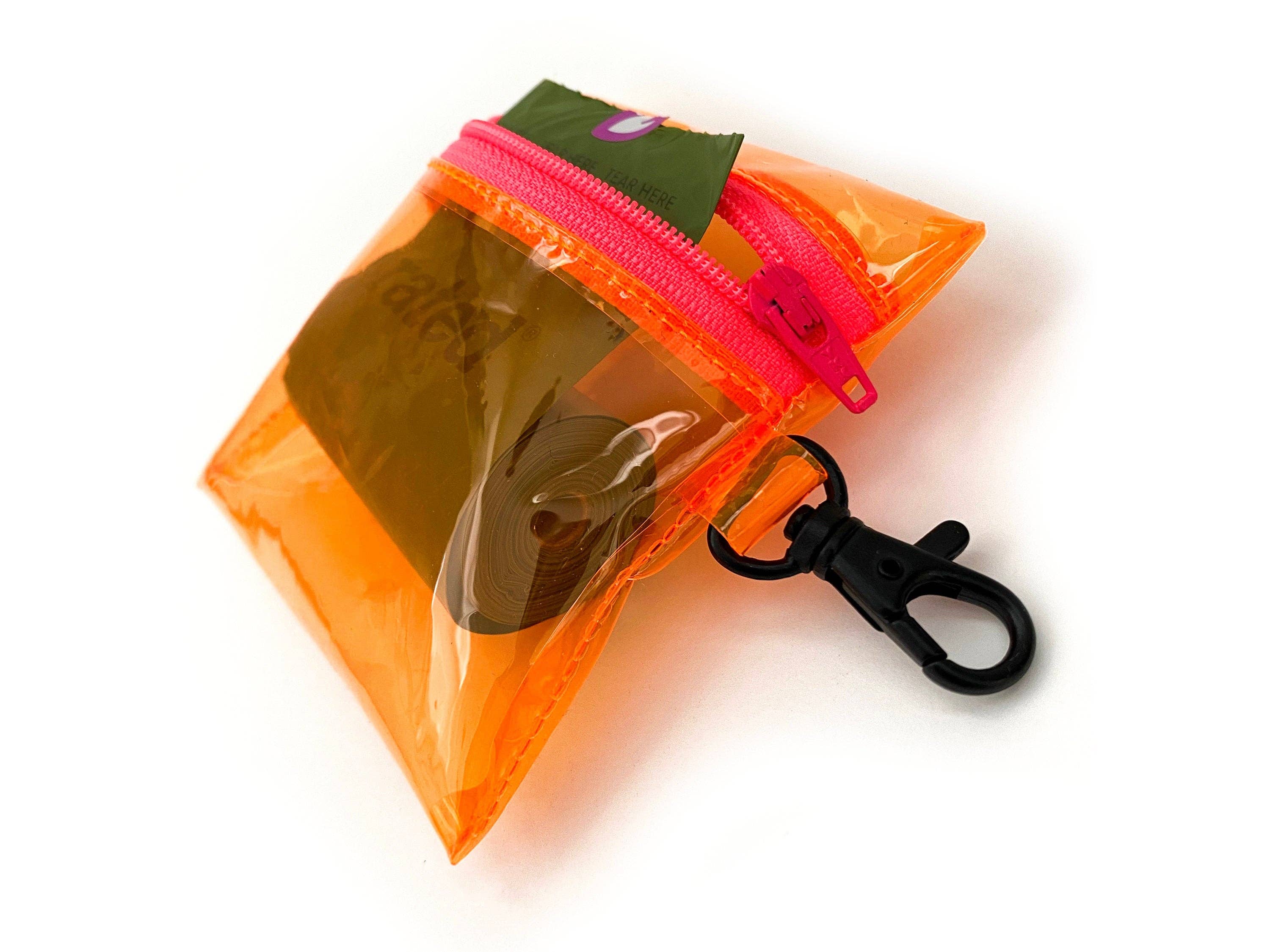 NEON SOL – wholesale Coin purse – Unisex – Transparent Clip-on Coin Pouch | neon orange8