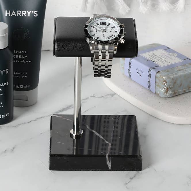 Steeltime NYC - Wholesale Jewelry Stand & Display - Deluxe Leather Padded Watch Display Stand3