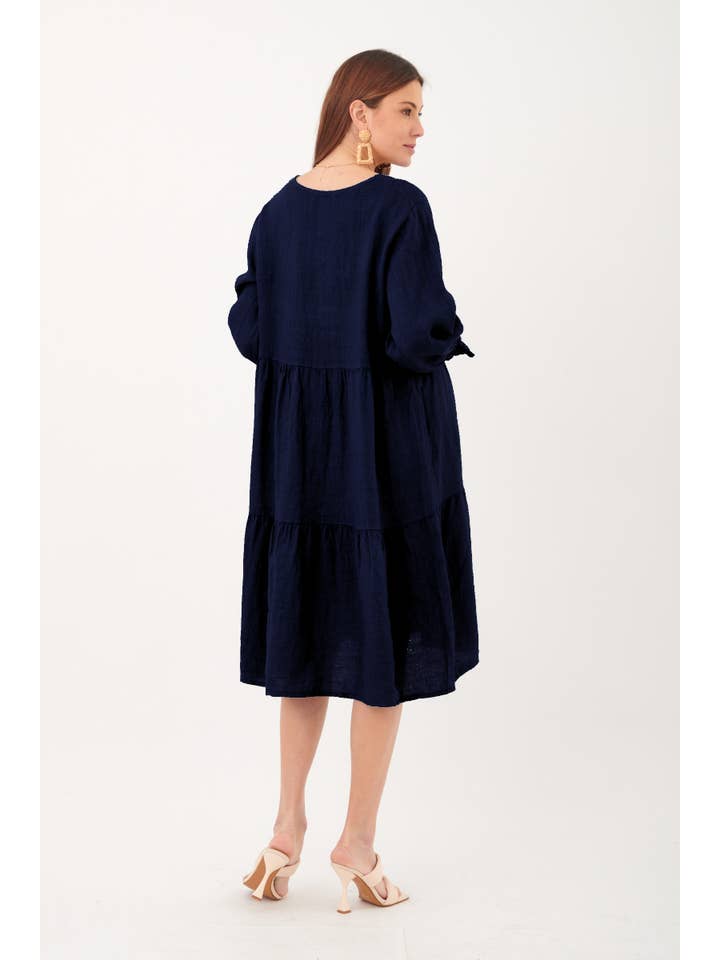 ORNELLA PARIS - Vente Robe – femme - Robe en lin LEL-R522316