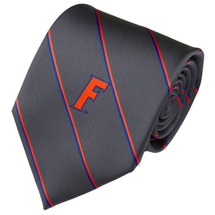 Florida Gators Charcoal Stripe Necktie for wholesale by Donegal Bay