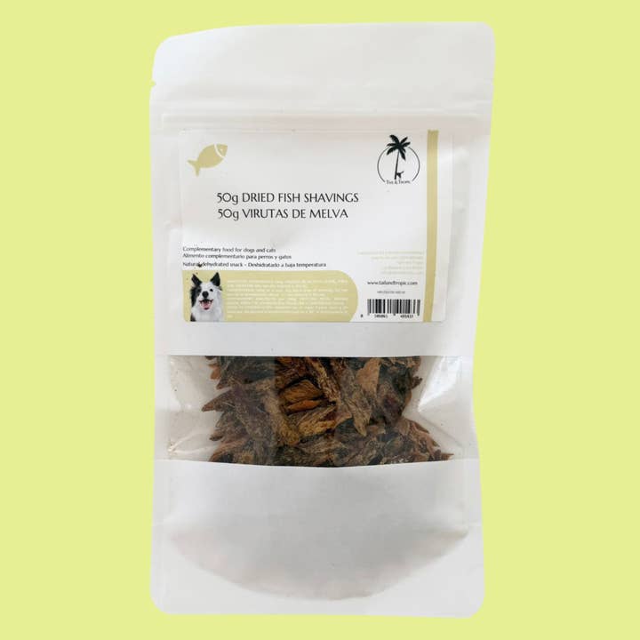 Tail and Tropic - Wholesale Pet Treats - Dog - 50g FISH SHAVINGS - Dehydrated natural snack for cats and dogs3