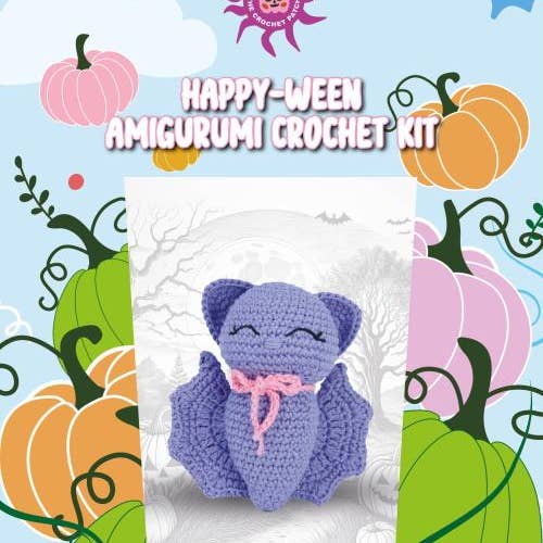 Creative World of Crafts – wholesale Knitting/Crochet Supplies – Knitty Critters - Happy-Ween Crochet Kit - Little Animal1