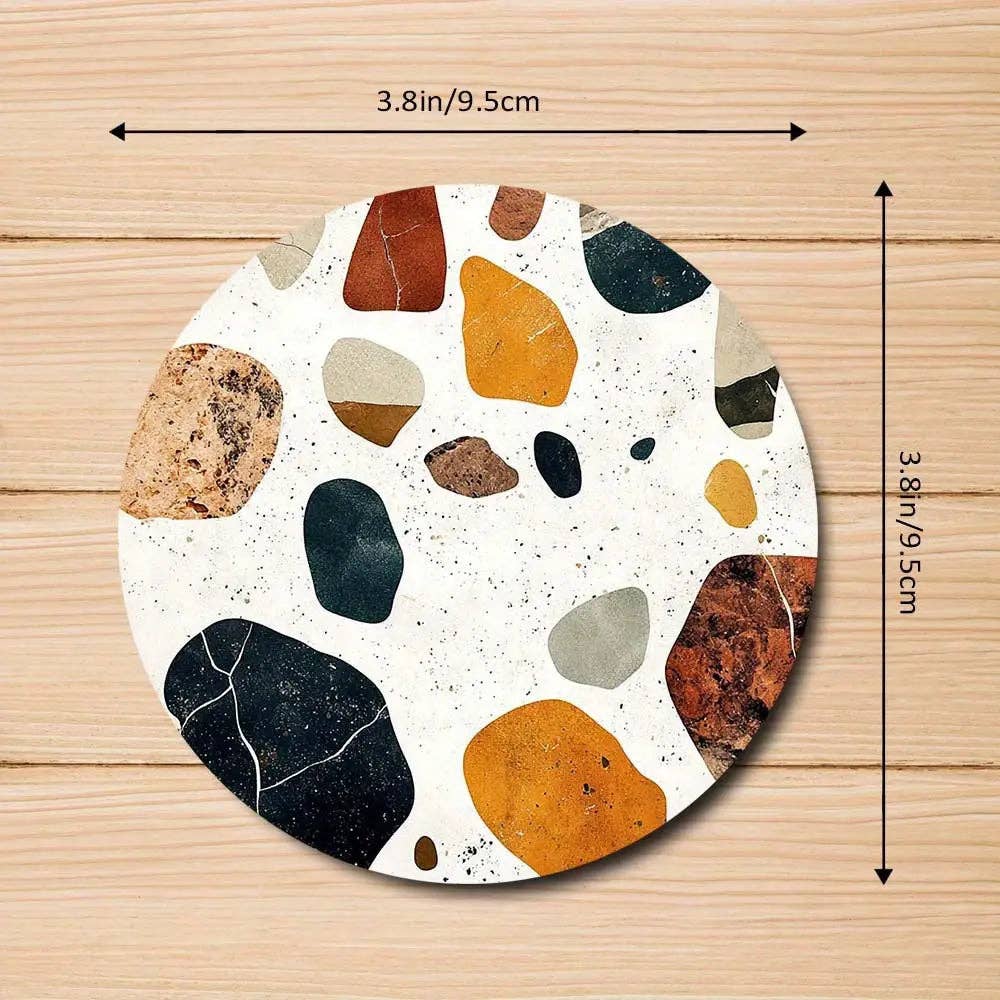 Huis Van Merken – Engroshandel Bordskånere – 6-pak moderne trykte stentekstur bordskånere med korkbund3