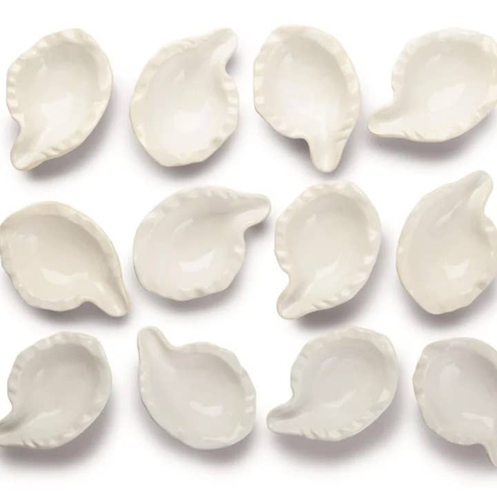 Fox Run Brands - Wholesale Serving Plate - Outset Ceramic Oyster Shells for Grilling,Set 12, 4.25” x 3"