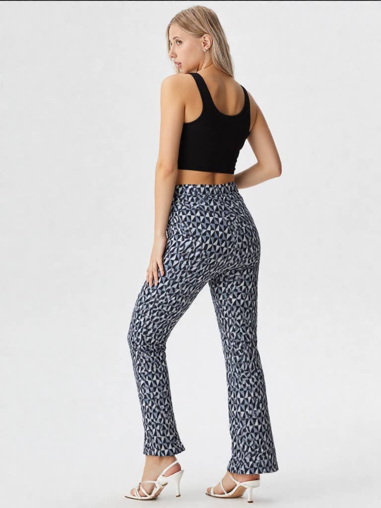 VERY J – Calças - Mulher por atacado – Calça fit de leggings estampada NP7009521