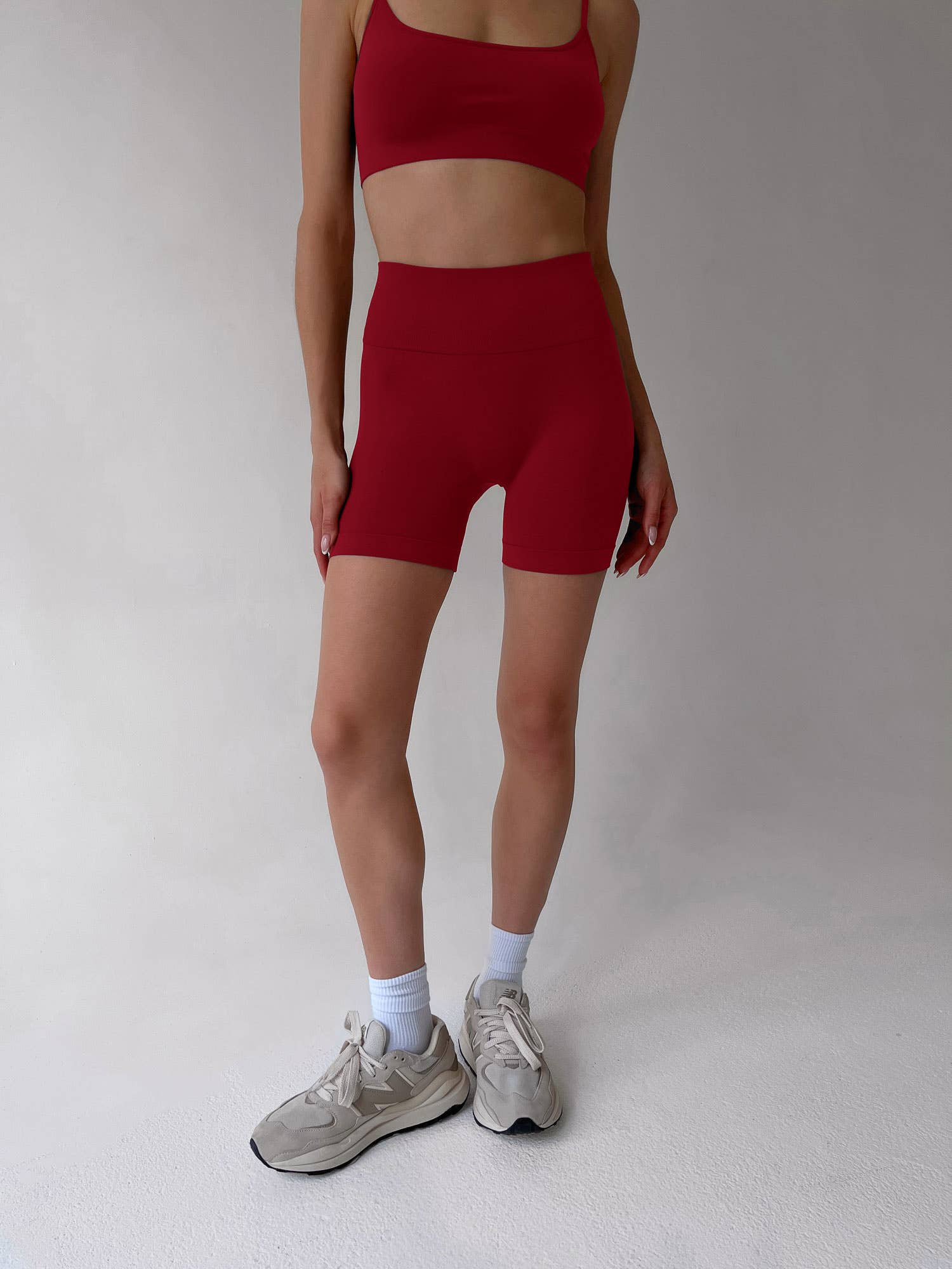 SIAWEAR - Wholesale Athletic Shorts - Women's - Leggings Bike Shorts Slim 200 den ROYAL RUBY Pilates 🇮🇹2