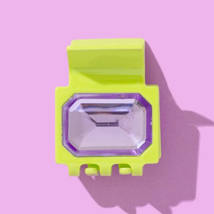 *EN SOLDE* Pince à cheveux - Petite - Verte avec pierre émeraude violette pour la vente par Taylor Elliott Designs