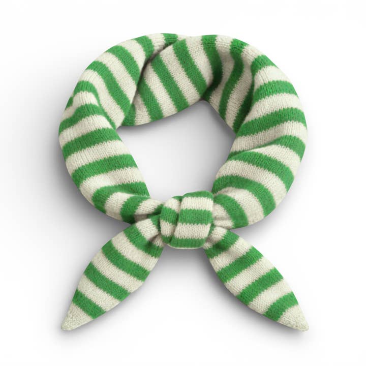 Striped Wool Blend Light Weight Triangle Neck Scarf for wholesale by Lili Scarves (USA Duties Paid)