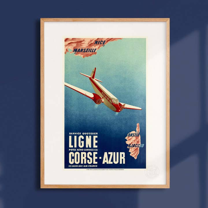Air France Poster / Corsica-Azur Line - AFL1169 for wholesale by Oneart