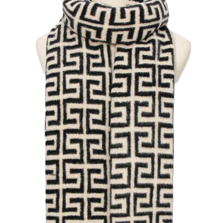 Cachecol de lã tendência padrão luxo por atacado de Reference Mode