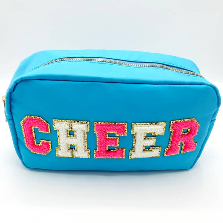 The Spotted Zebras - Wholesale Makeup/Cosmetic Bag - Cosmetic or Toiletry Bag with Varsity Letter Patches3