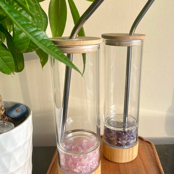 Earth's Gems Boutique - Wholesale Water Bottle - Unique Water Bottle Tumbler With Crystal Chips New Drinkware
