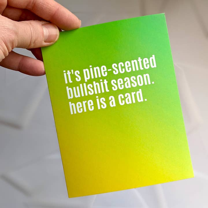 Pine Scented Card for wholesale by Fox Tail Design and Printing