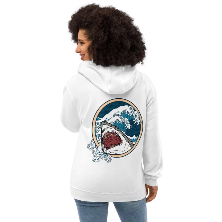 Megalodon Premium Eco Hoodie for wholesale by Local Summer Collective Surf Shop