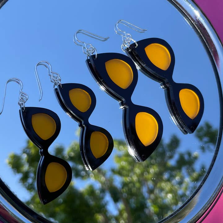 Black Sunglasses Earrings for wholesale by Darling Marcelle