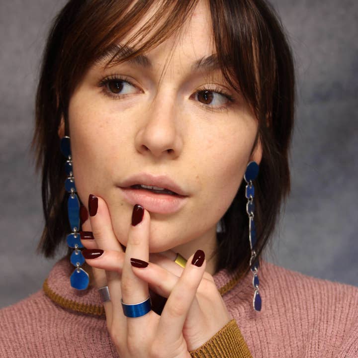 Rock Drop Earrings for wholesale by S&ERS Printed Aluminium Jewellery