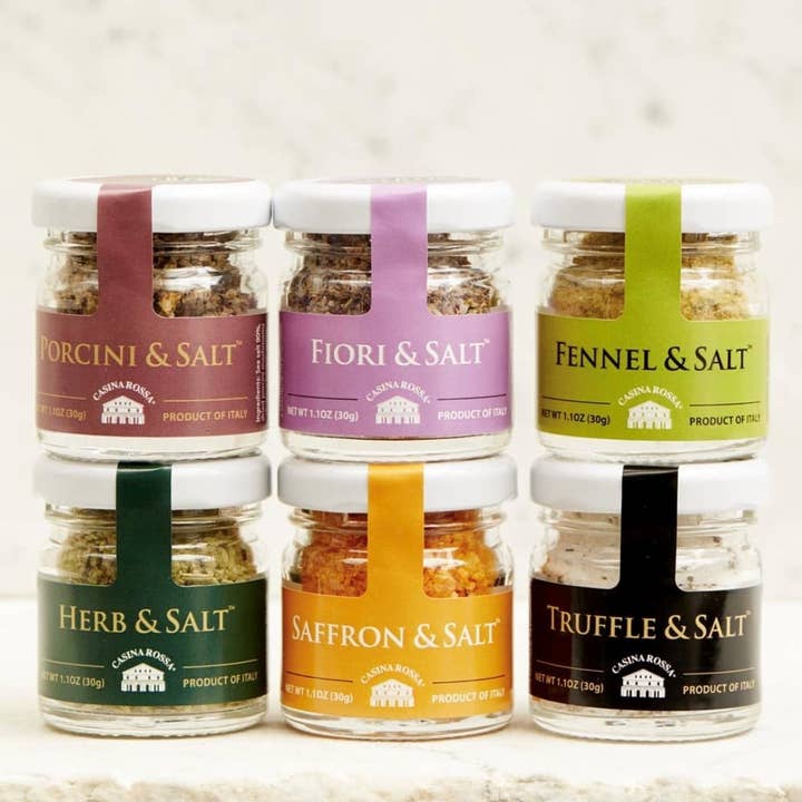 RITROVO - Wholesale Salt - Salt Stacks - 6 Mini Salt Jars in Gift Pack
