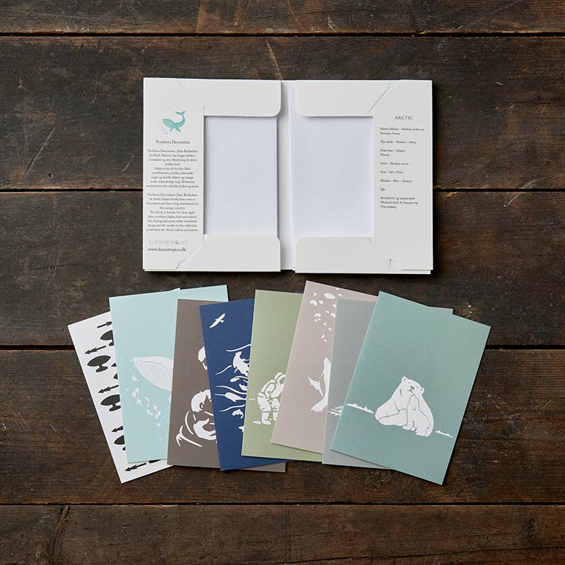 Koustrupco - Wholesale Stationery/Notecard Set - Cardfolder Arctic- motifs from the north- made in Europe1