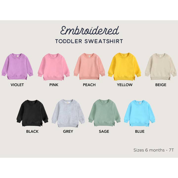 Magill - Wholesale Sweatshirt - Kids - Embroidered Sweatshirt for Baby Toddler Embroidered Gift6