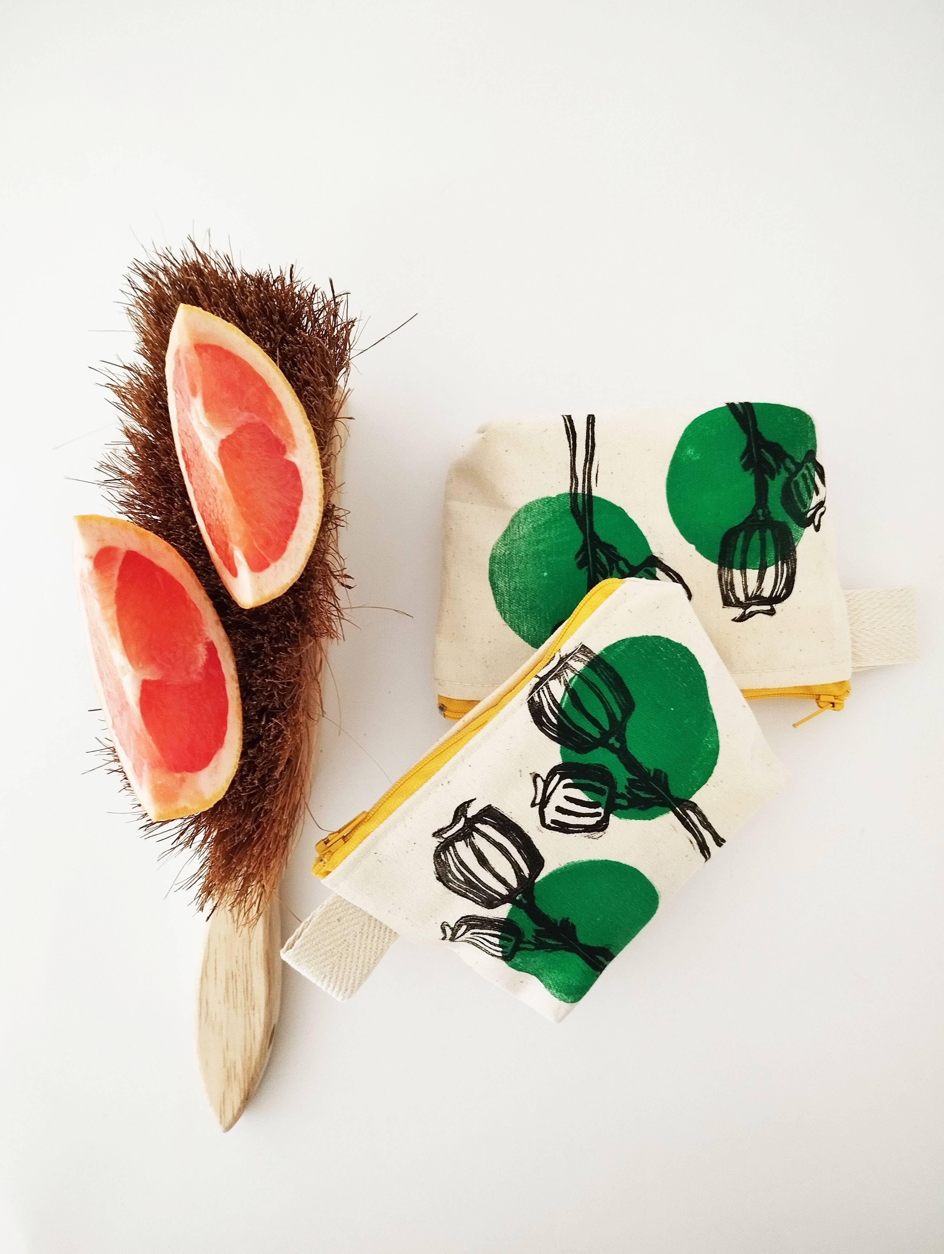 The Ink Job - Wholesale Pouch - Women's - Blockprinted Poppy Print Purse2