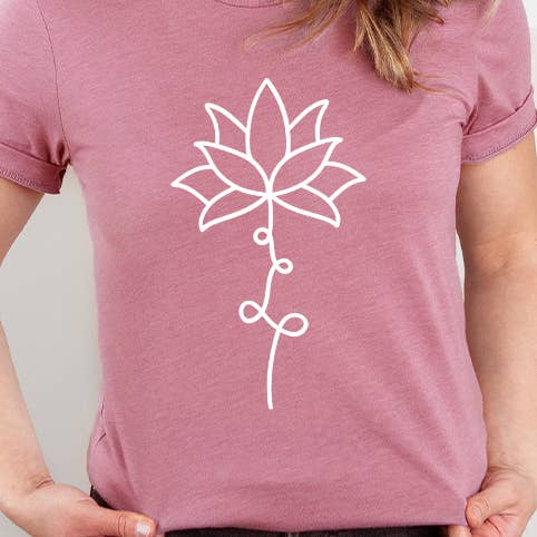 T-Shirt mit Lotusblumen-Grafik für den Großhandel von Select Apparel