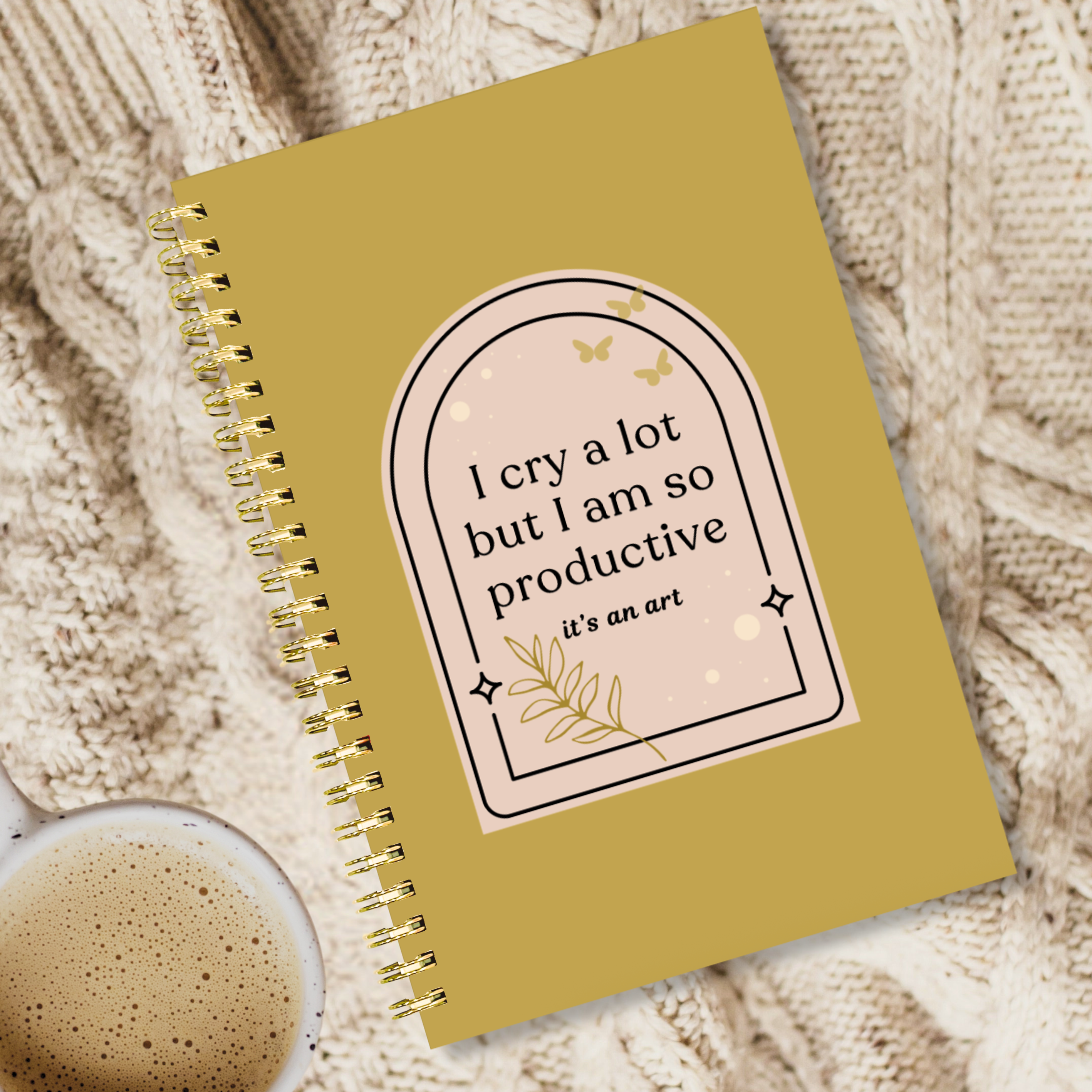 Pretty Pages - Wholesale Journal/Diary - I cry a lot but I am so productive | Spiral Notebook1