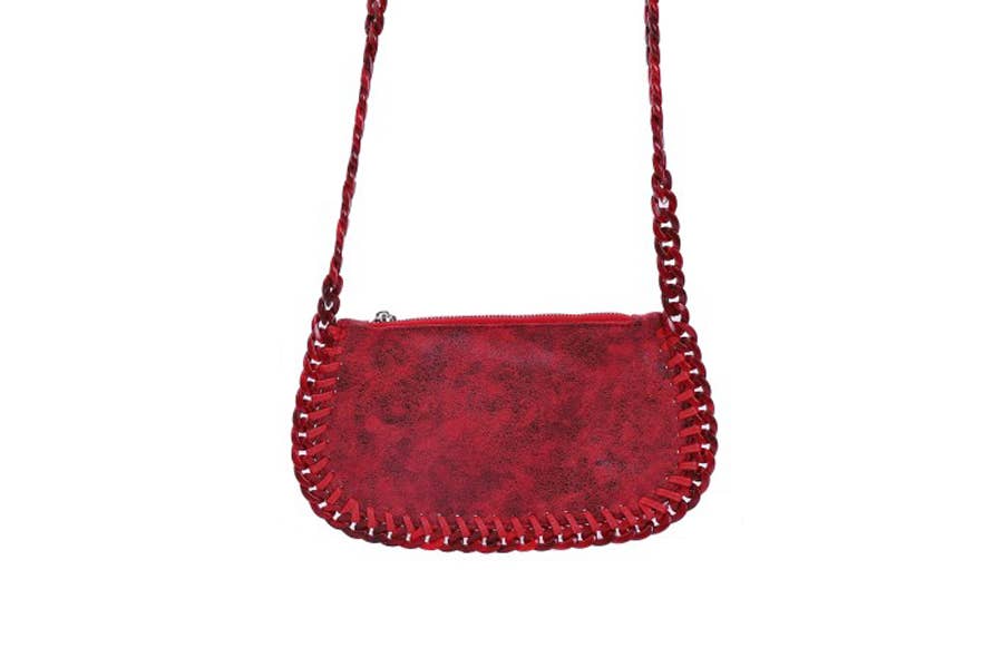 Nima Accessories Inc - Wholesale Shoulder Bag - Women's - Ladies Faux Leather Shoulder Bag with Lucite Chain Strap2