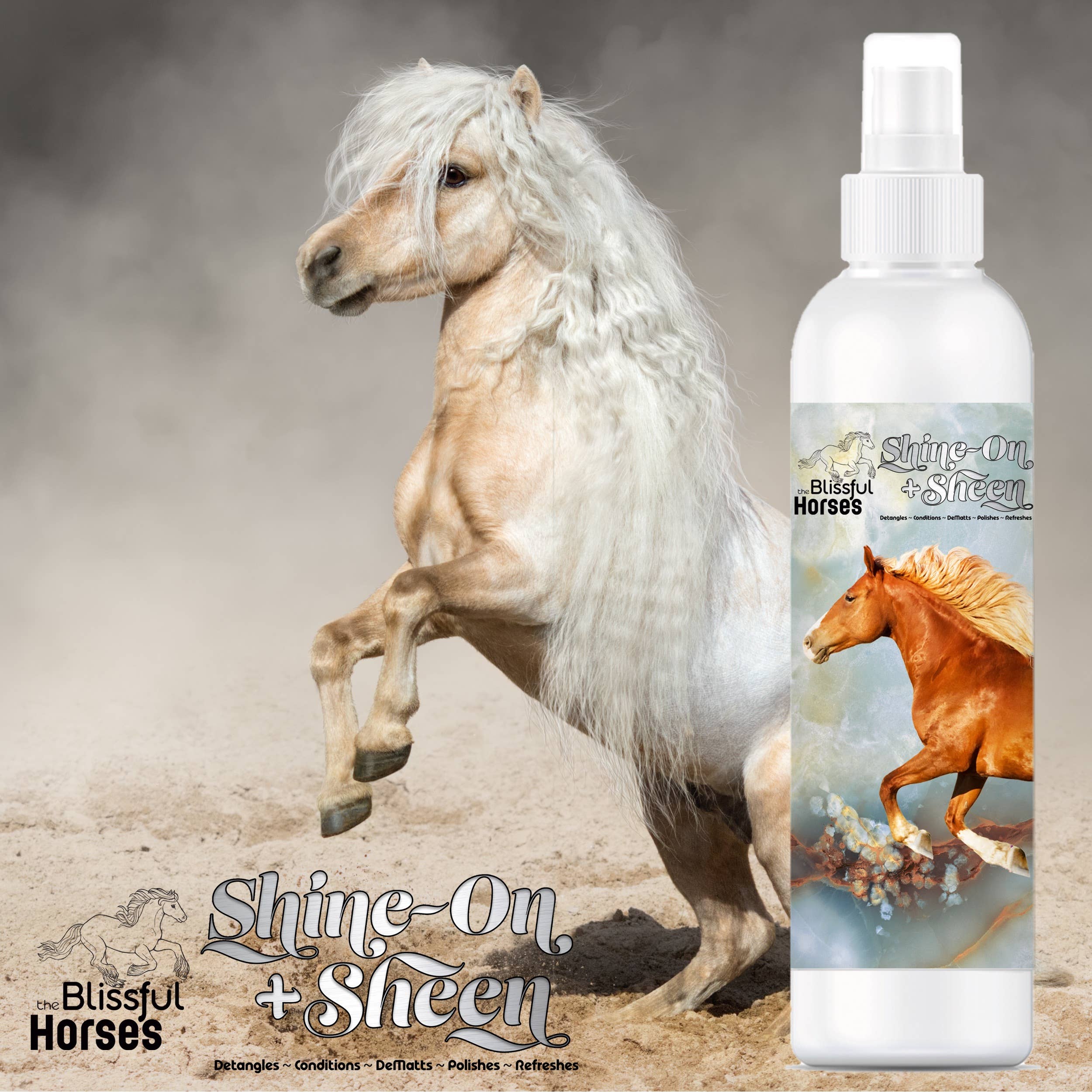The Blissful Dog - Vente Produit de toilettage – chien - Spray Brillance et Éclat Shine-On+Sheen pour Chevaux The Blissful Dog2