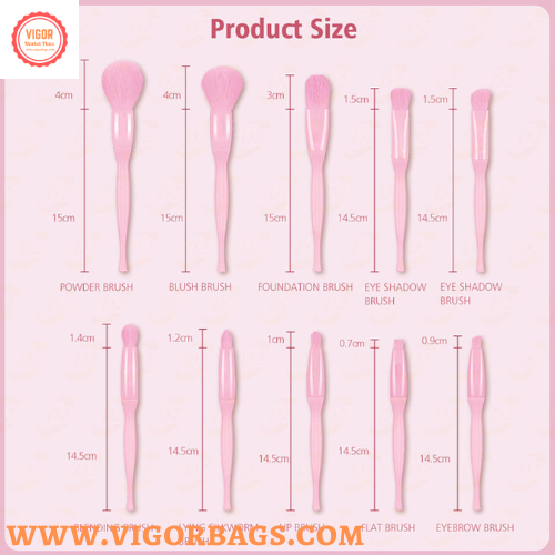 High Quality 10 pcs Candy Color Makeup Brushes Tool Set - MO for wholesale on Faire6